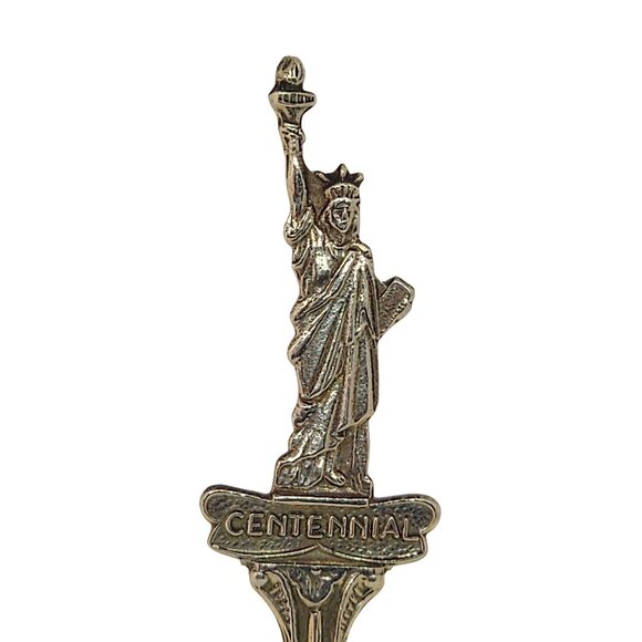 Statue Of Liberty Centennial Souvenir Spoon Made In Holland Silver Plated - Picture 2 of 10